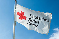 Flagge des Deutschen Roten Kreuzes.