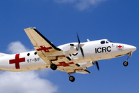 Flugzeug des Internationalen Komitees vom Roten Kreuz.